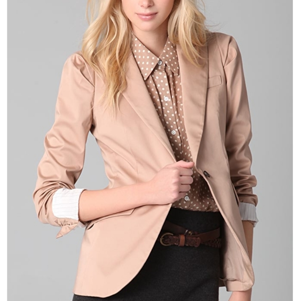 Club Monaco Clara tan single button blazer! - Picture 3 of 7